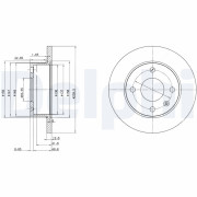 BG2375 Brzdový kotouč DELPHI