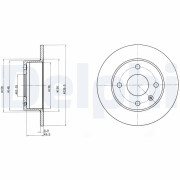 BG2376 Brzdový kotouč DELPHI
