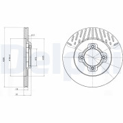 BG2554 Brzdový kotouč DELPHI