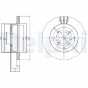 BG2645 Brzdový kotouč DELPHI