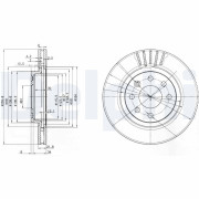 BG2899 Brzdový kotouč DELPHI