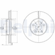 BG3168 Brzdový kotouč DELPHI