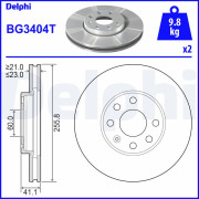 BG3404T Brzdový kotouč DELPHI