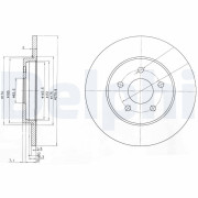 BG3663 Brzdový kotouč DELPHI