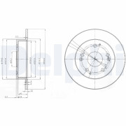 BG3746 Brzdový kotouč DELPHI