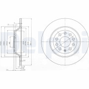 BG3956 Brzdový kotouč DELPHI