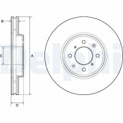 BG3970 Brzdový kotouč DELPHI