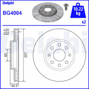 BG4004 Brzdový kotouč DELPHI