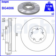 BG4006 Brzdový kotouč DELPHI