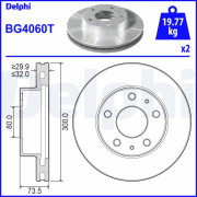 BG4060T Brzdový kotouč DELPHI
