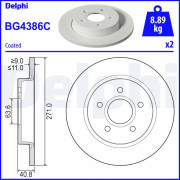 BG4386C Brzdový kotouč DELPHI