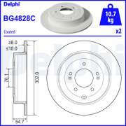 BG4828C Brzdový kotouč DELPHI