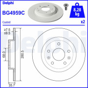 BG4959C Brzdový kotouč DELPHI