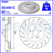 BG4981C DELPHI brzdový kotúč BG4981C DELPHI