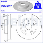 BG4997C Brzdový kotouč DELPHI