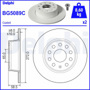 BG5089C Brzdový kotouč DELPHI