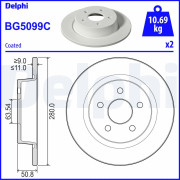 BG5099C Brzdový kotouč DELPHI