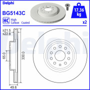 BG5143C Brzdový kotouč DELPHI