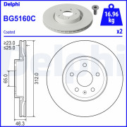 BG5160C DELPHI brzdový kotúč BG5160C DELPHI