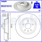BG5161C DELPHI brzdový kotúč BG5161C DELPHI