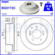 BG5172C Brzdový kotouč DELPHI