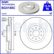 BG5188C Brzdový kotouč DELPHI