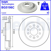 BG5196C Brzdový kotouč DELPHI