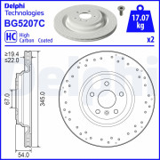 BG5207C DELPHI brzdový kotúč BG5207C DELPHI