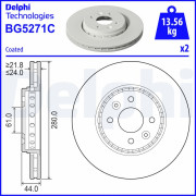 BG5271C DELPHI brzdový kotúč BG5271C DELPHI