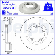 BG5277C DELPHI brzdový kotúč BG5277C DELPHI