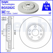 BG5282C Brzdový kotouč DELPHI