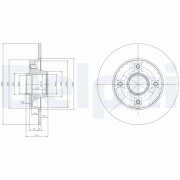 BG9022RS Brzdový kotouč DELPHI