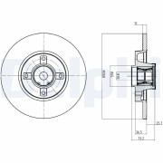 BG9053RS Brzdový kotouč DELPHI