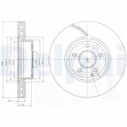 BG9075C Brzdový kotouč DELPHI