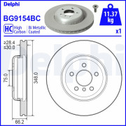 BG9154BC Brzdový kotouč DELPHI