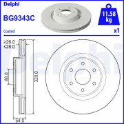 BG9343C Brzdový kotouč DELPHI