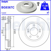 BG9367C Brzdový kotouč DELPHI