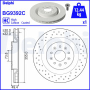 BG9392C DELPHI brzdový kotúč BG9392C DELPHI