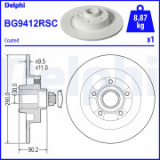 BG9412RSC Brzdový kotouč DELPHI