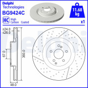BG9424C DELPHI brzdový kotúč BG9424C DELPHI