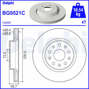 BG9521C Brzdový kotouč DELPHI