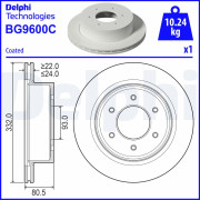 BG9600C Brzdový kotouč DELPHI