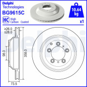 BG9615C DELPHI brzdový kotúč BG9615C DELPHI