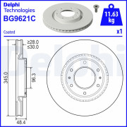 BG9621C DELPHI brzdový kotúč BG9621C DELPHI