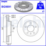 BG9891 Brzdový kotouč DELPHI