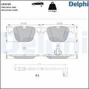 LP3720 Sada brzdových destiček, kotoučová brzda DELPHI