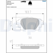 LP3731 Sada brzdových destiček, kotoučová brzda DELPHI