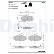 LP3852 Sada brzdových destiček, kotoučová brzda DELPHI
