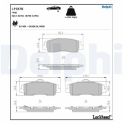 LP3878 Sada brzdových destiček, kotoučová brzda DELPHI