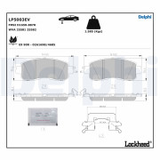 LP5003EV Sada brzdových destiček, kotoučová brzda DELPHI